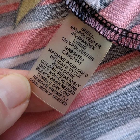 Ellen Tracy Long Sleeve Multi Colored V-Neck Maxi Dress XL - Picture 5 of 7